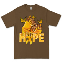 Cacao hope yellowribbonchildhood cancer nails Premium Tee - NancyCooperArtShop