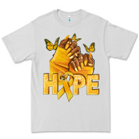 Dove Grey hope yellowribbonchildhood cancer nails Premium Tee - NancyCooperArtShop