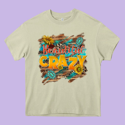 Beautiful Crazy Heavy Core Tee Designed By Nancycooperartshop