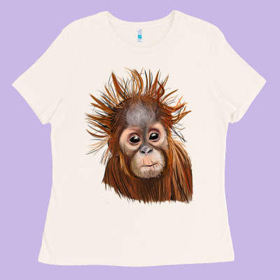 Baby Orangutan Ladies Tee Designed By Lillyallendesigns