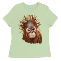 Matcha baby orangutan Ladies Tee - LillyAllenDesigns