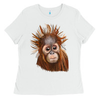 White baby orangutan Ladies Tee - LillyAllenDesigns