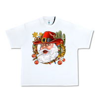 White Cowboy Santa Urban Heavy Tee - BundleAndBundleShop