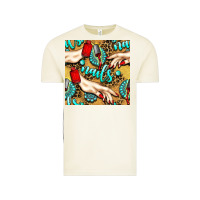 Vintage Arctic hand and nail polish with turquoise gemstone and leopard seamless patt Vintage Tee - BundleAndBundleShop