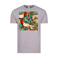 Vintage Zinc hand and nail polish with turquoise gemstone and leopard seamless patt Vintage Tee - BundleAndBundleShop