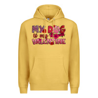 Antique Gold my dog is my valentine Premium Hoodie - OliviaCreatesArt
