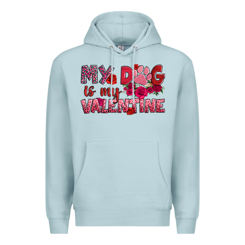 My Dog Is My Valentine Premium Hoodie by OliviaCreatesArt | Teevron