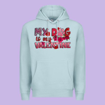 My Dog Is My Valentine Premium Hoodie Designed By Oliviacreatesart