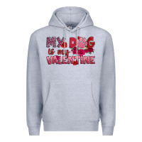 Heather Grey my dog is my valentine Premium Hoodie - OliviaCreatesArt