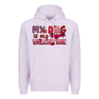 Lilac my dog is my valentine Premium Hoodie - OliviaCreatesArt
