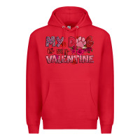 Red my dog is my valentine Premium Hoodie - OliviaCreatesArt