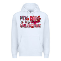 White my dog is my valentine Premium Hoodie - OliviaCreatesArt
