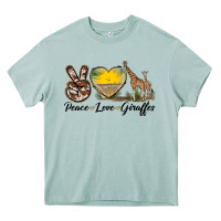 Arona Peace Love Giraffes Heavy Core Tee - LillyAllenDesigns