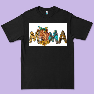 Western Cow Red Angus Mama Premium Tee Designed By Lillyallendesigns