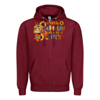 Burgundy little pumpkin with a lot of spice Zipper Hoodie - CowGirlArtShop
