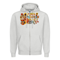 Dove Grey little pumpkin with a lot of spice Zipper Hoodie - CowGirlArtShop