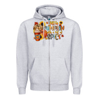 Heather Grey little pumpkin with a lot of spice Zipper Hoodie - CowGirlArtShop