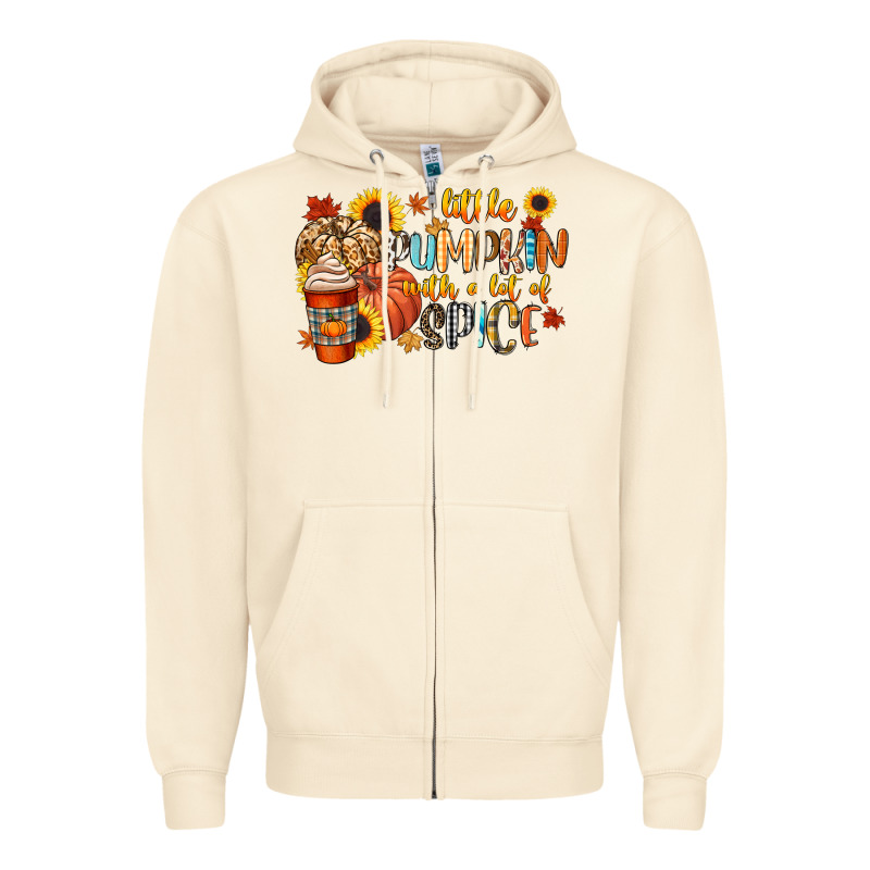 Little Pumpkin With A Lot Of Spice Zipper Hoodie by CowGirlArtShop | Teevron