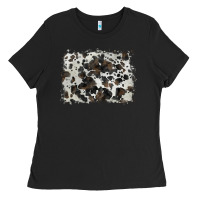 Black cowhide background Ladies Tee - BarkalooDesign