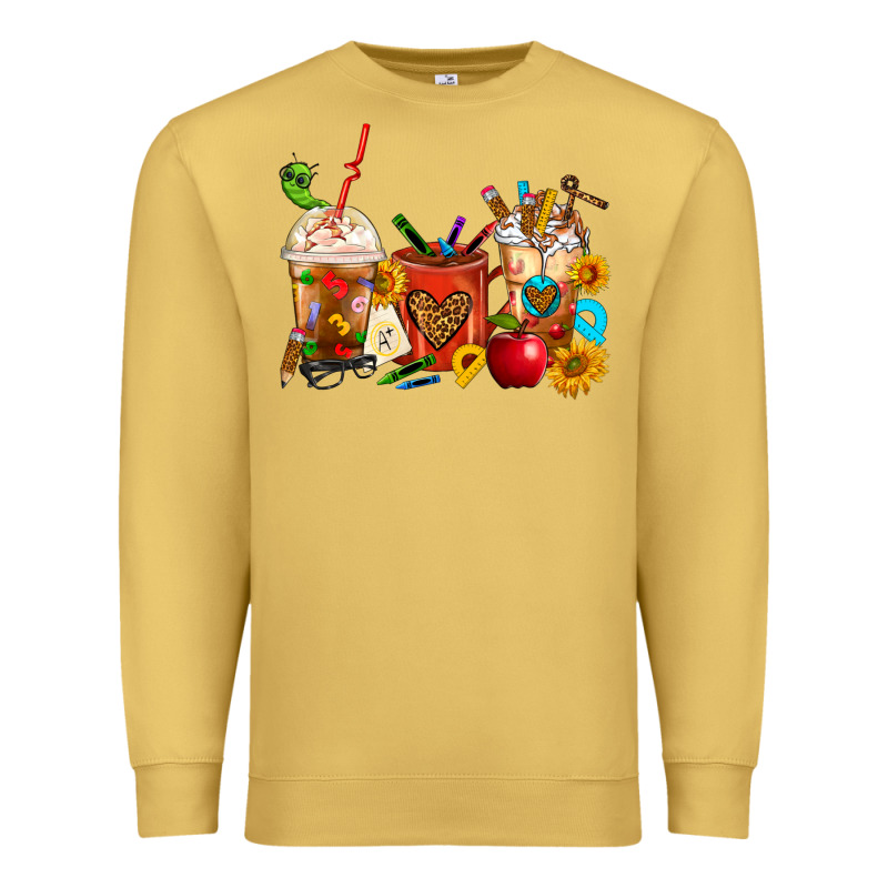 Teacher Coffee Cups Premium Sweatshirt by FaDigitalArtStudio | Teevron