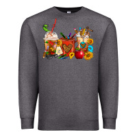 Charcoal Heather Teacher Coffee Cups Premium Sweatshirt - FaDigitalArtStudio