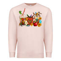 Pale Pink Teacher Coffee Cups Premium Sweatshirt - FaDigitalArtStudio