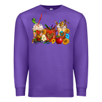 Purple Teacher Coffee Cups Premium Sweatshirt - FaDigitalArtStudio