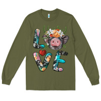 Army Green pig love Long Sleeve Tee - BarkalooDesign