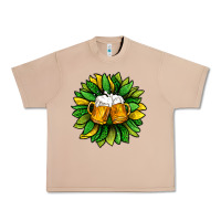 Burro St. Patricks Sunflower With Beer Urban Heavy Tee - BundleAndBundleShop