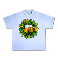 Grape Ice St. Patricks Sunflower With Beer Urban Heavy Tee - BundleAndBundleShop