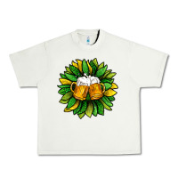 Pistachio St. Patricks Sunflower With Beer Urban Heavy Tee - BundleAndBundleShop