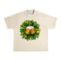 Sandshell St. Patricks Sunflower With Beer Urban Heavy Tee - BundleAndBundleShop