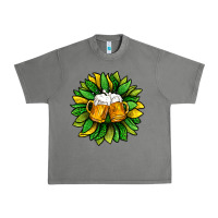 Tornado St. Patricks Sunflower With Beer Urban Heavy Tee - BundleAndBundleShop