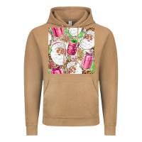 Vintage Camel Pink Christmas Santa Claus and gift box Vintage Hoodie - NancyCooperArtShop