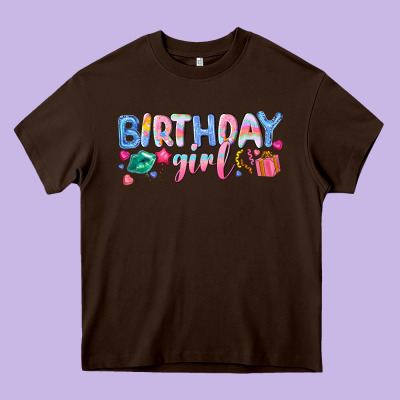 Birthday Girl Heavy Core Tee Designed By Nancycooperartshop
