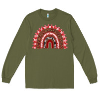Army Green valentines day rainbow Long Sleeve Tee - RanaPortraitStore
