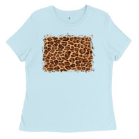 Baby Blue leopard background Ladies Tee - BarkalooDesign