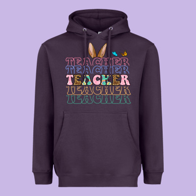 Easter Bunny Teacher Heavyweight Hoodie Designed By Oliviacreatesart