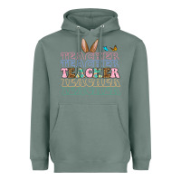 Sage Easter bunny Teacher Heavyweight Hoodie - OliviaCreatesArt