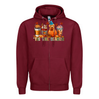 Burgundy tis the season Zipper Hoodie - CowGirlArtShop