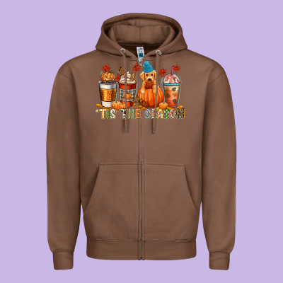 Tis The Season Zipper Hoodie Designed By Cowgirlartshop
