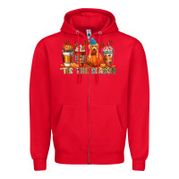 Red tis the season Zipper Hoodie - CowGirlArtShop