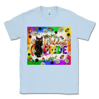 Dusty Blue Western LGBTQ+ With Sunflowers Classic Tee - BundleAndBundleShop