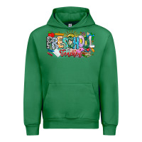 Emerald Precschool Teacher Urban Hoodie - CowhideDigitalArt