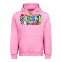 Fuchsia Pink Precschool Teacher Urban Hoodie - CowhideDigitalArt