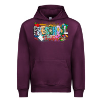 Mauve Wine Precschool Teacher Urban Hoodie - CowhideDigitalArt