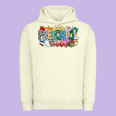 Precschool Teacher Urban Hoodie Designed By Cowhidedigitalart