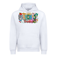 White Precschool Teacher Urban Hoodie - CowhideDigitalArt
