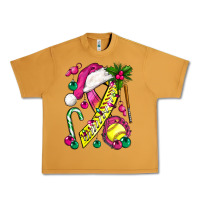 Peanut Butter Pink Christmas Breast Cancer Ribbon Softball Urban Heavy Tee - BundleAndBundleShop