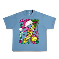 Pebble Blue Pink Christmas Breast Cancer Ribbon Softball Urban Heavy Tee - BundleAndBundleShop